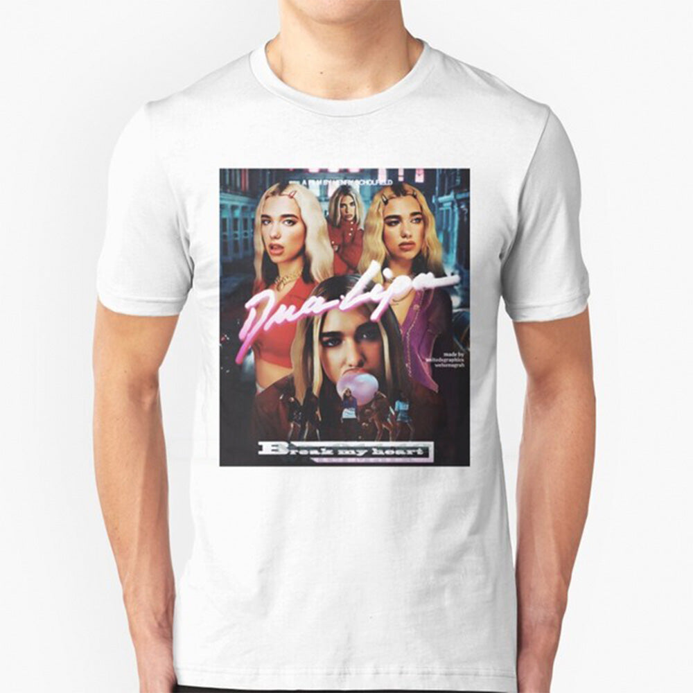 Camiseta Básica Dua Lipa Break My Heart