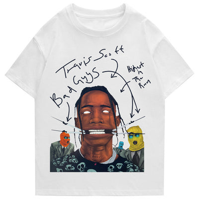 Camiseta Básica Travis Scott Bad Guys