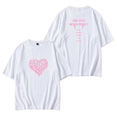 Camiseta Básica Are You Born Pink - Blackpink-BRANCO