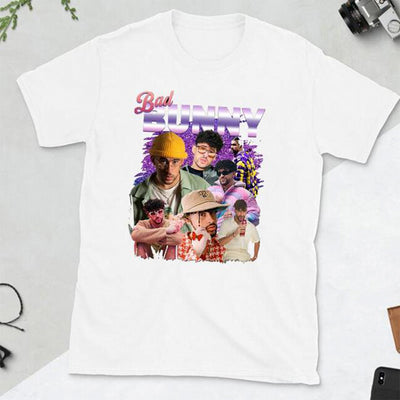 Camiseta Básica Bad Bunny Faces