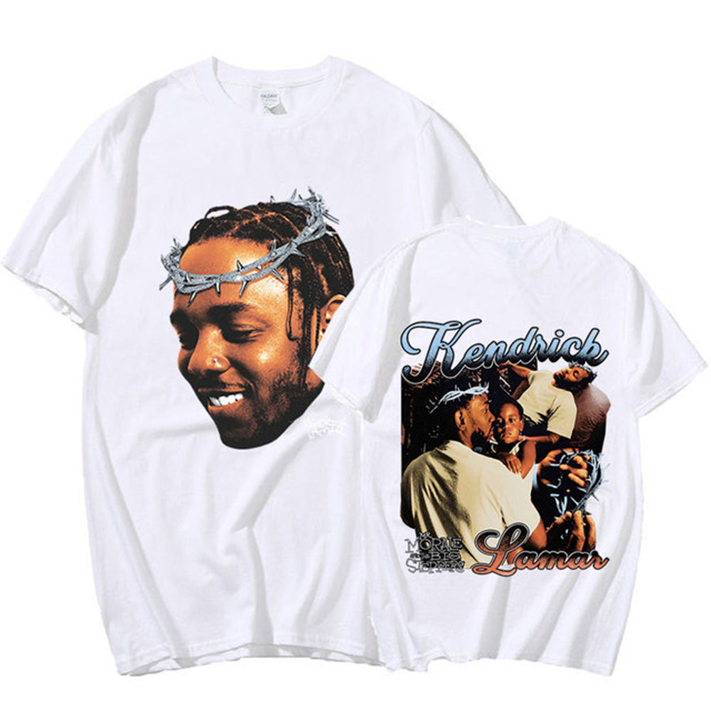 Camiseta Básica Kendrick Lamar Crown- BRANCO