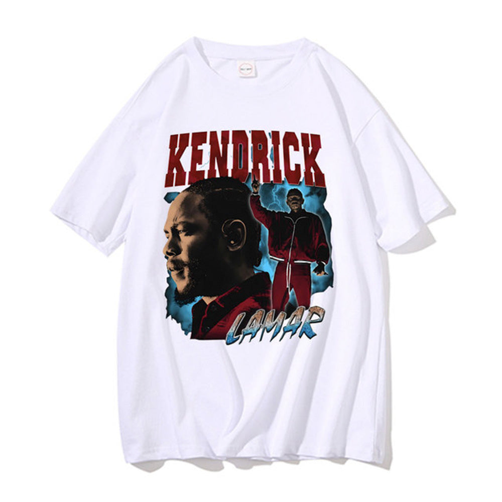 Camiseta Básica Kendrick Lamar Rapper Style Branco