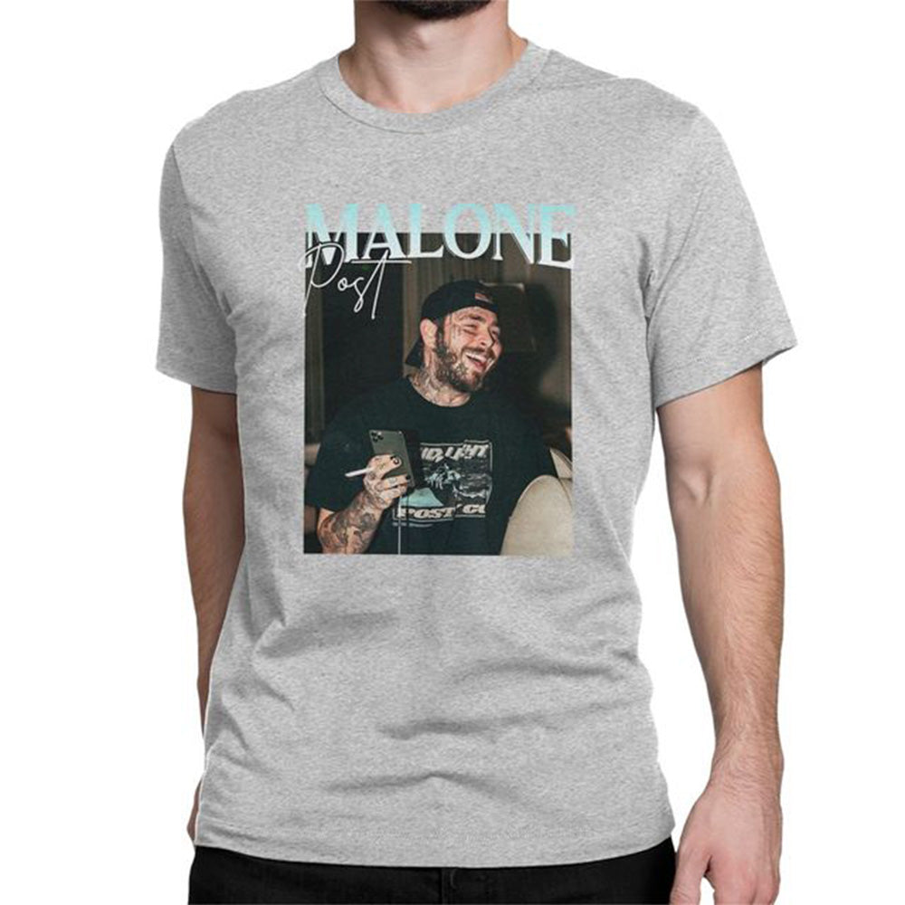 Camiseta Básica Post Malone Smiling