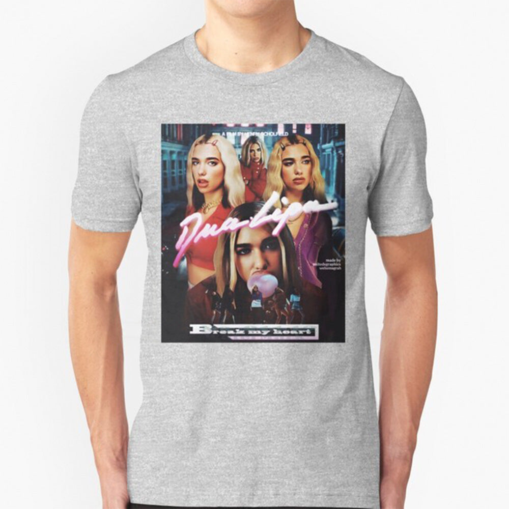 Camiseta Básica Dua Lipa Break My Heart