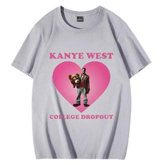 Camiseta Básica Kanye West College Dropout Heart