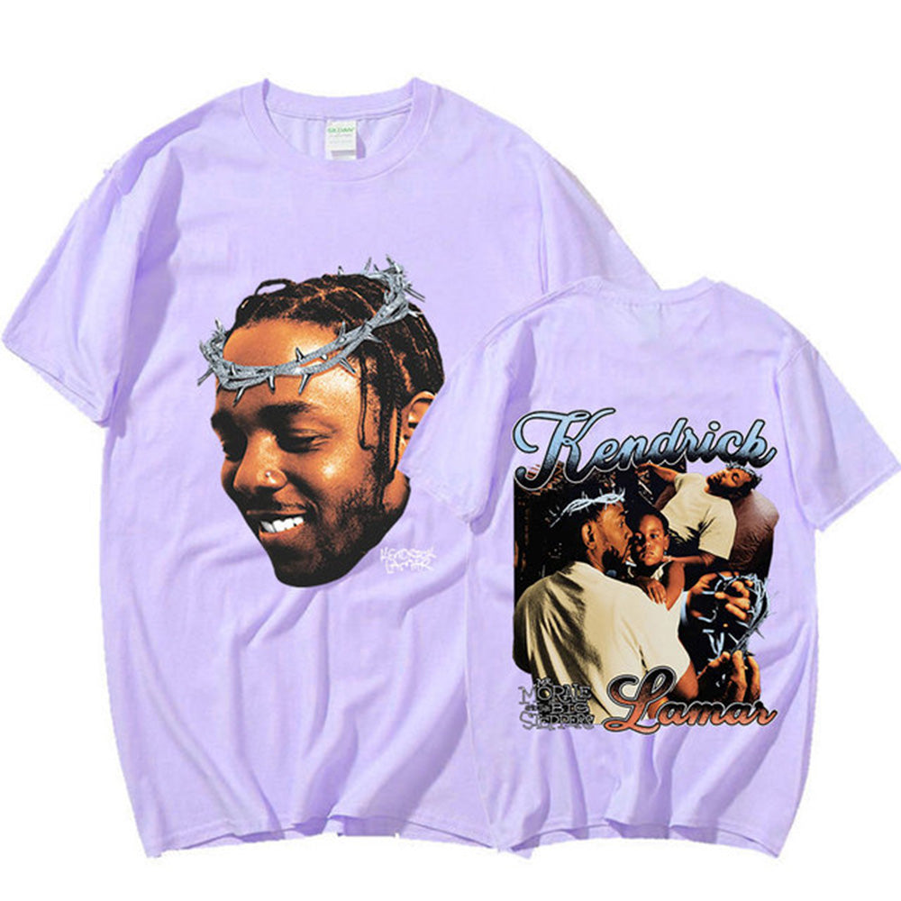 Camiseta Básica Kendrick Lamar Crown- LILÁS