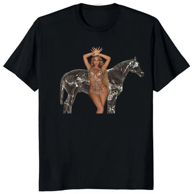 Camiseta Básica Beyonce Renaissance Horse