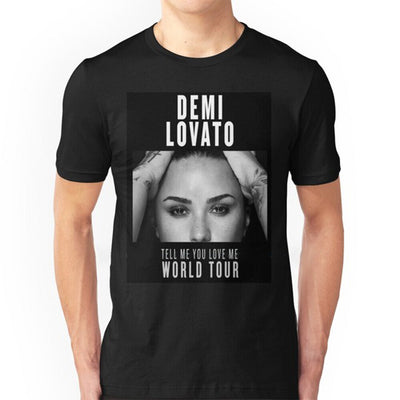 Camiseta Básica Demi Lovato Tell Me You Love Me World Tour