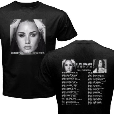 Camiseta Básica Demi Lovato Tell Me World Tour Dates