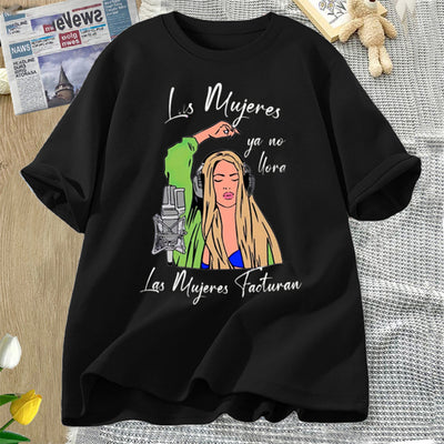 Camiseta Básica Las Mujeres Shakira-PRETO