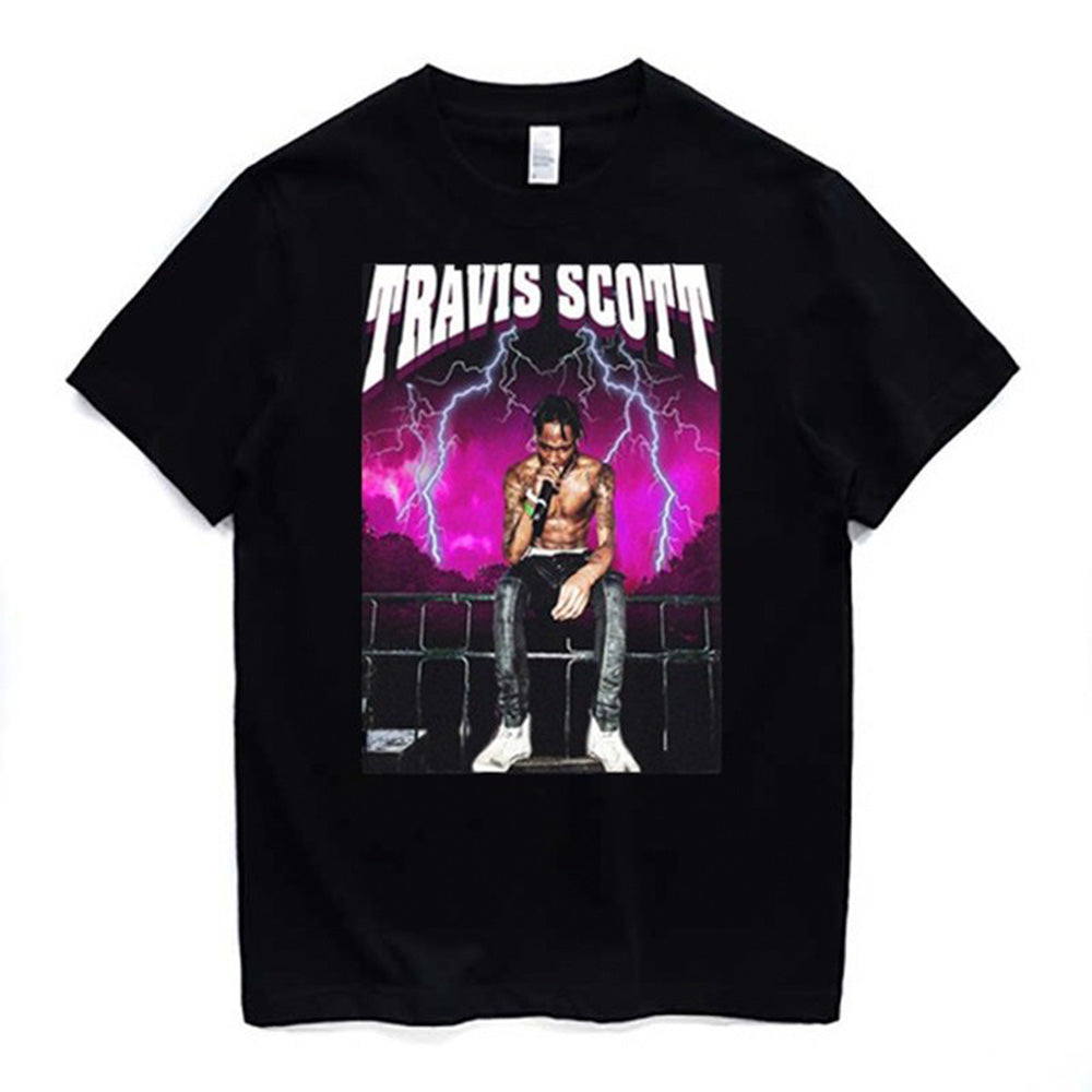 Camiseta Básica Travis Scott Lighting – Saoko