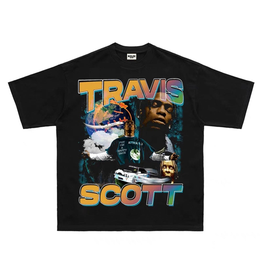 Camiseta Básica Travis Scott Rapper – Saoko