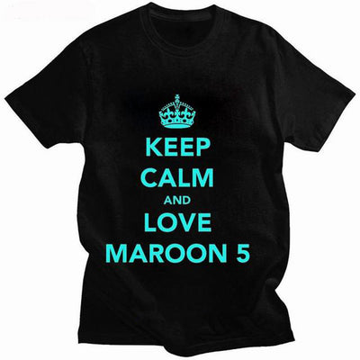 Camiseta Básica Keep Calm and Love Maroon 5