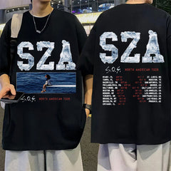 Camiseta Básica SZA SOS North America Tour