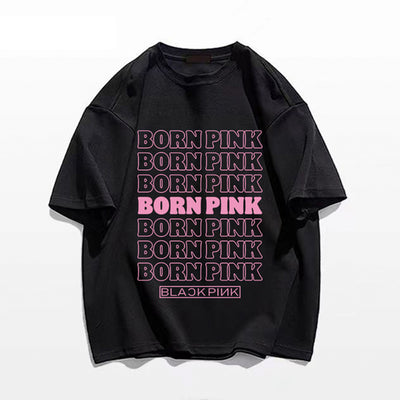 Camiseta Básica Born Pink Blackpink-PRETO