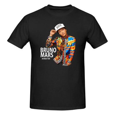 Camiseta Básica Bruno Mars 24K Magic Tour