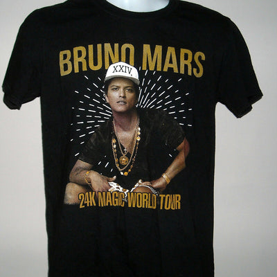 Camiseta Básica Bruno Mars 24K Magic World Tour
