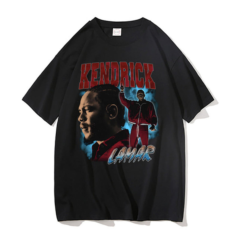 Camiseta Básica Kendrick Lamar Rapper Style Preto