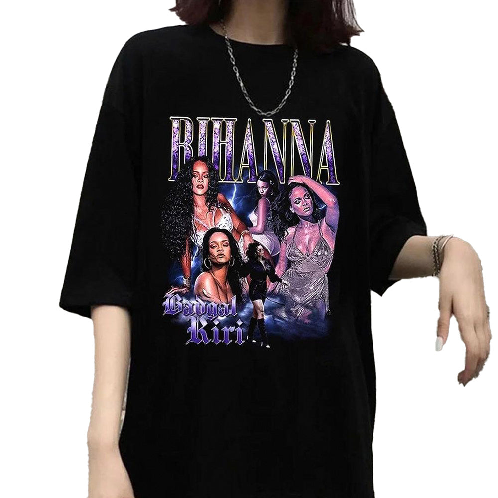 Camiseta Básica Rihanna Badgalriri