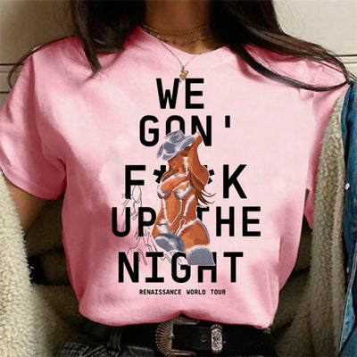 Camiseta Básica Beyonce Fuck up the Night