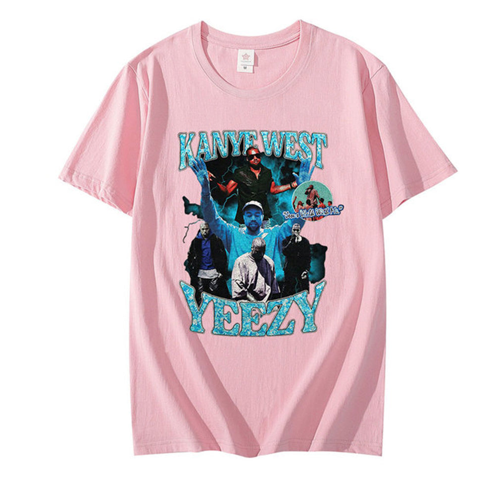 Camiseta Básica Kanye West Yeezy Rosa bebê 