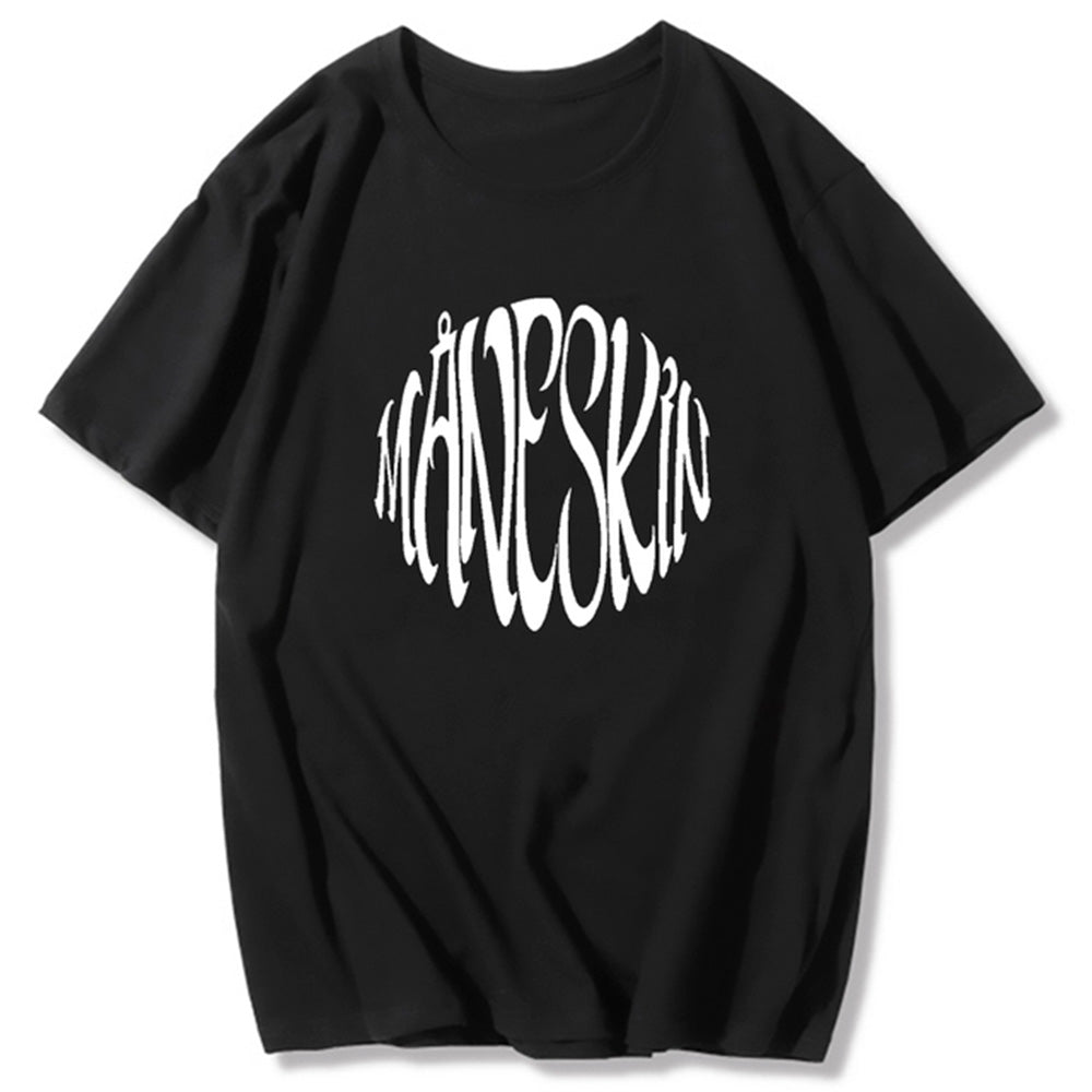 Camiseta Básica Maneskin - preto