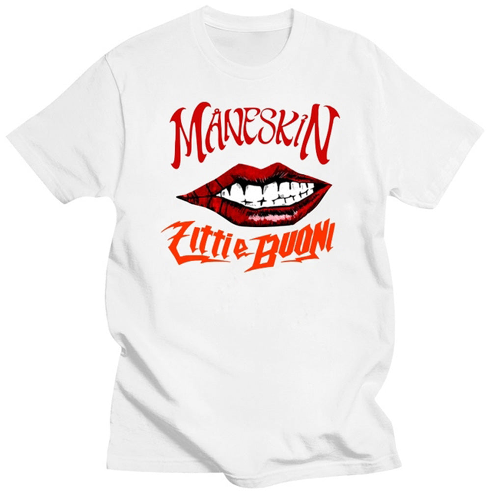Camiseta Básica Maneskin Little Buoni - branco