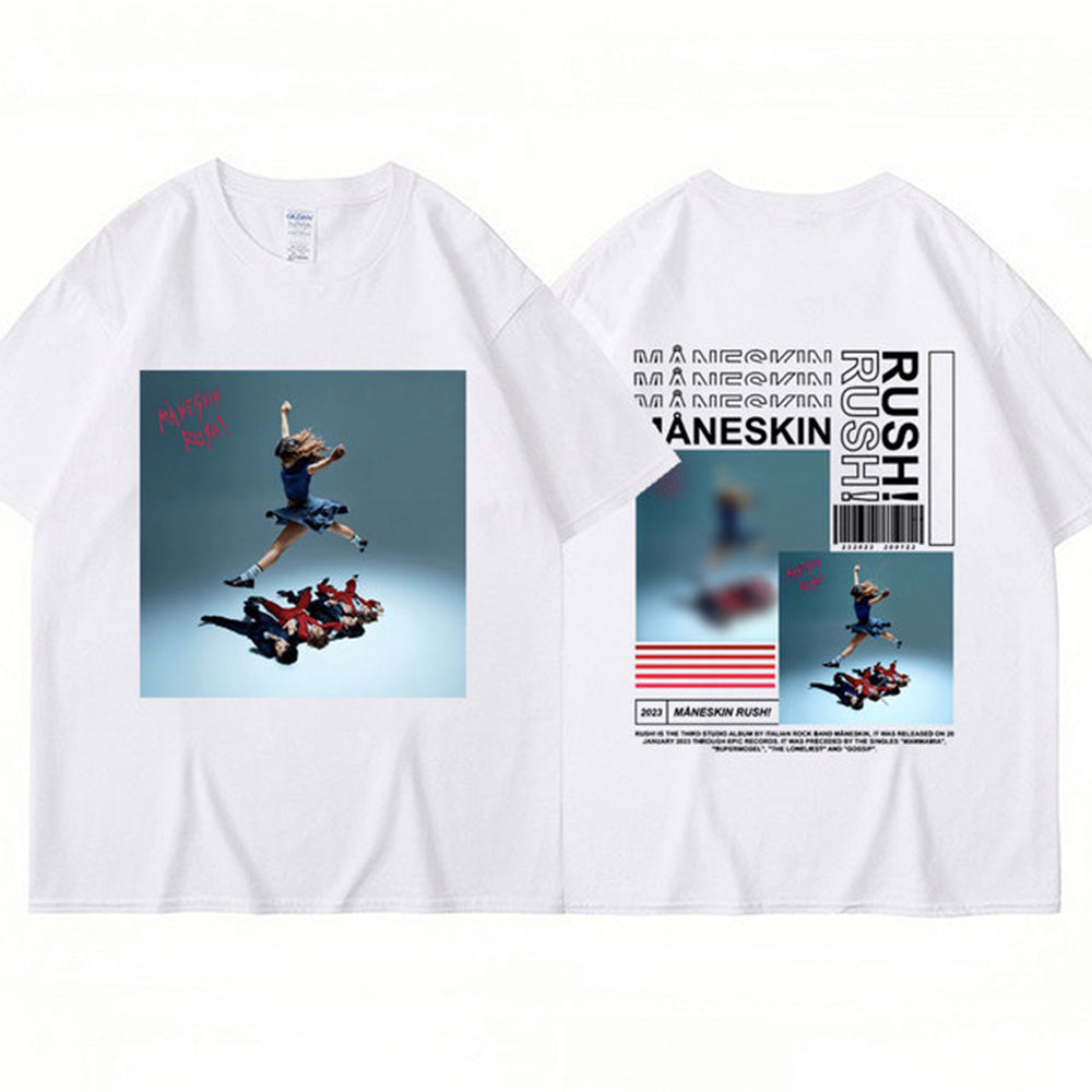 Camiseta Básica Maneskin Rush - branco