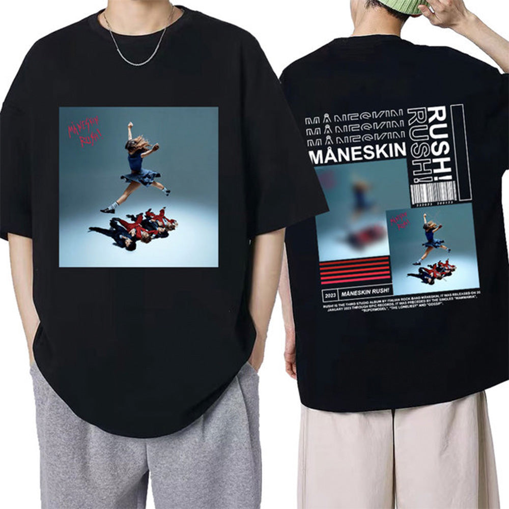 Camiseta Básica Maneskin Rush - preto