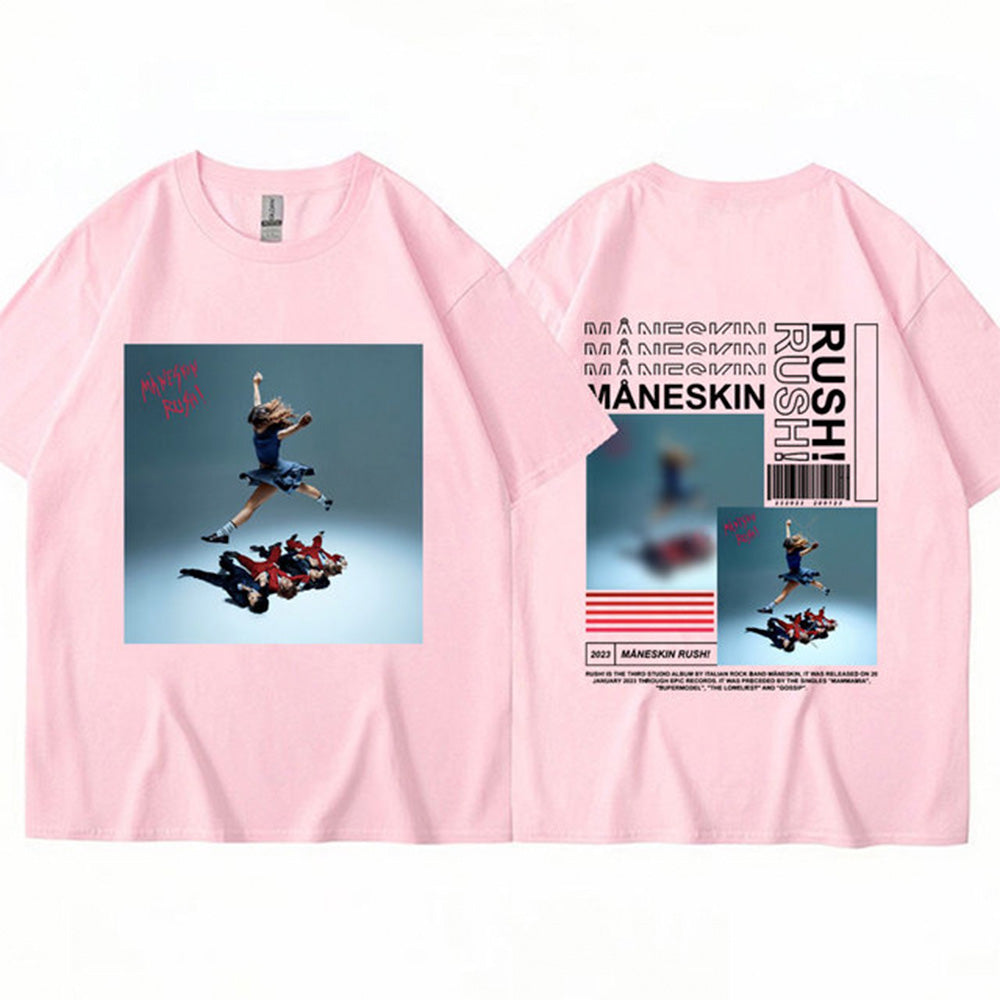 Camiseta Básica Maneskin Rush - rosa bebê