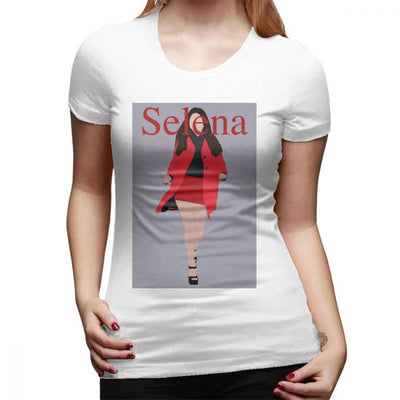 Camiseta Básica Selena Gomez Silhouette - branco