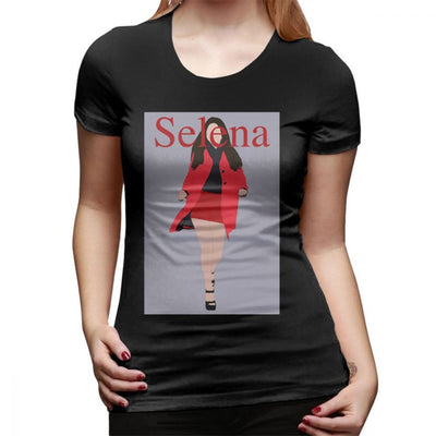 Camiseta Básica Selena Gomez Silhouette - preto